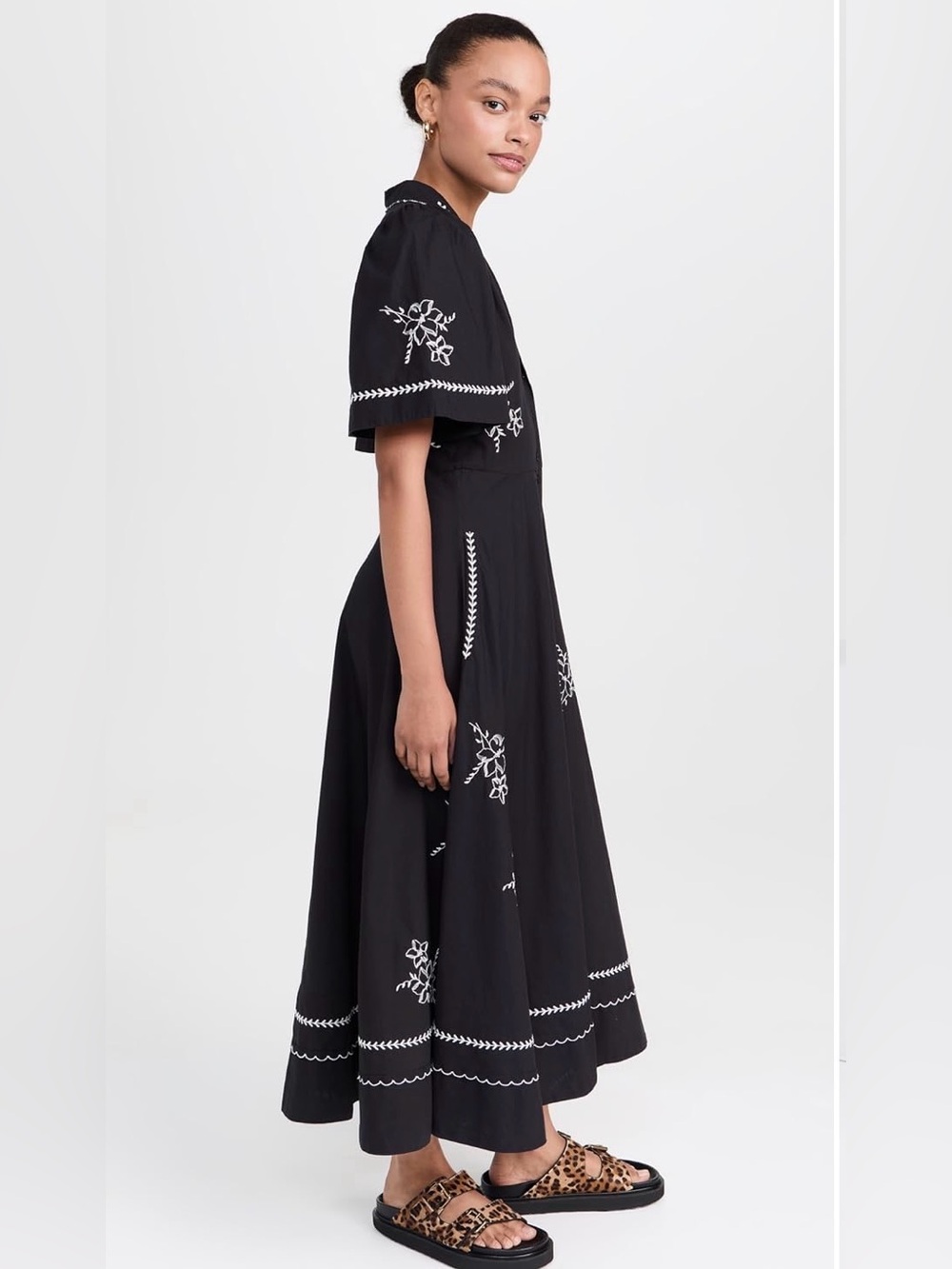 THE GREAT. The Bridge Dress With Hanky Embroidery. Size 0/XS NWOT